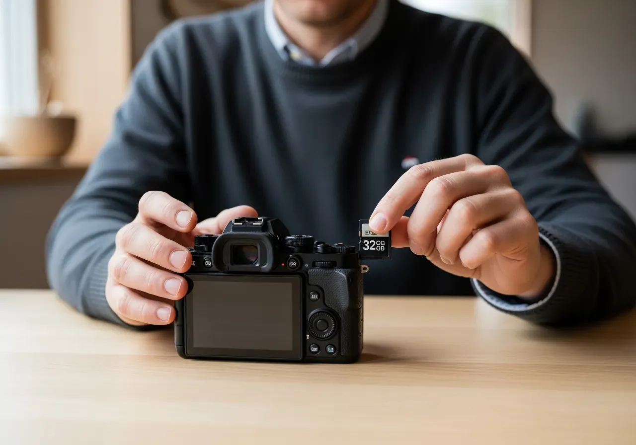 SDHC 32GB minneskort i kamera