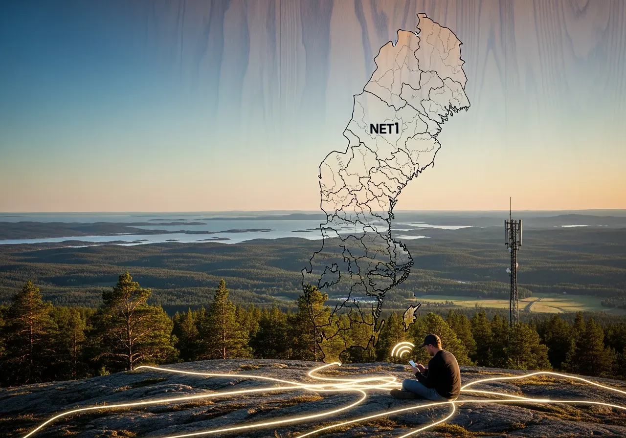 Net1 täckning i Sverige
