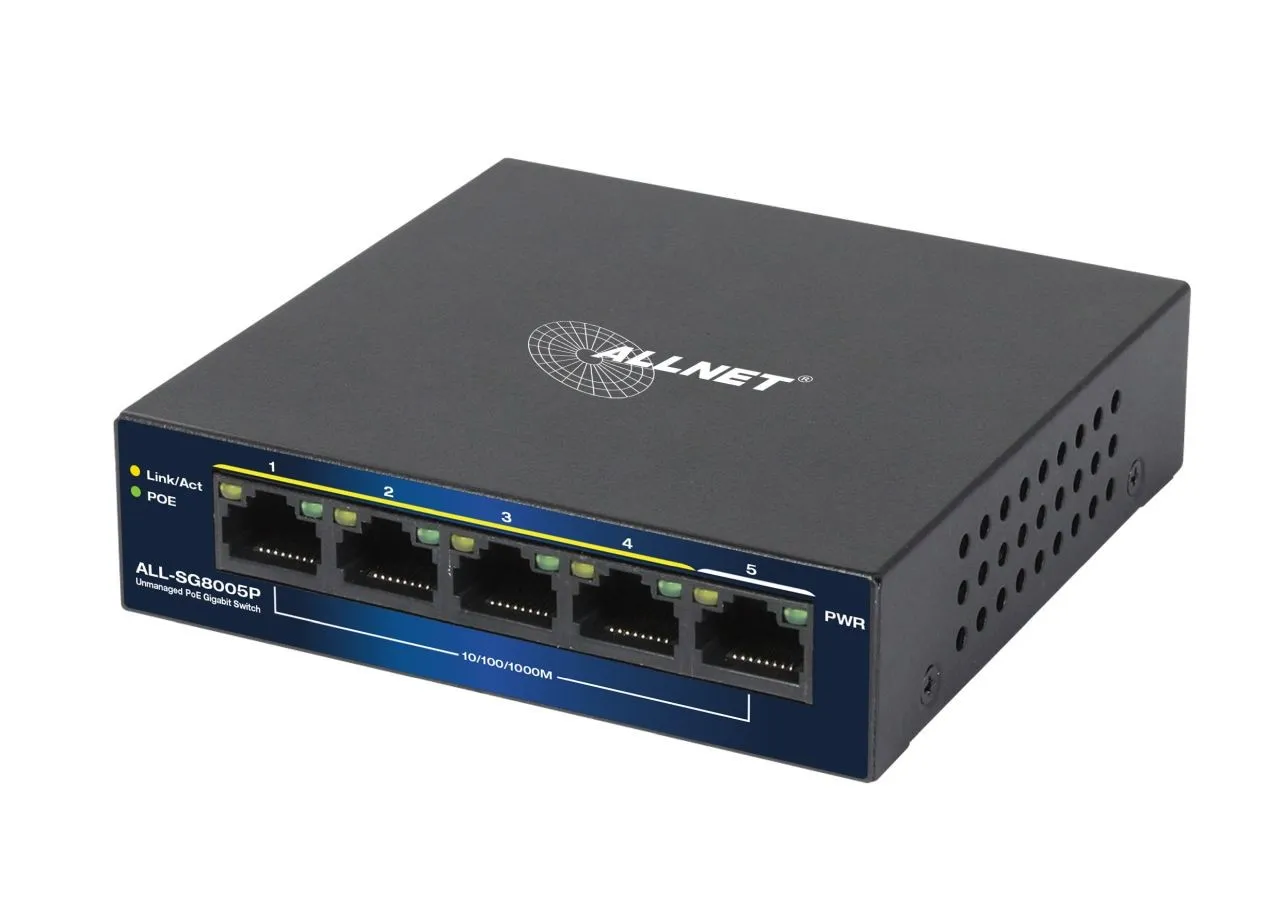 ALLNET Switch 5 port PoE 69W