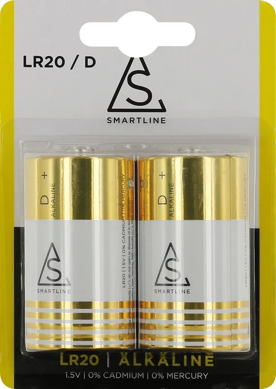 Battery alkaline L20/D 1.5V 2-pack