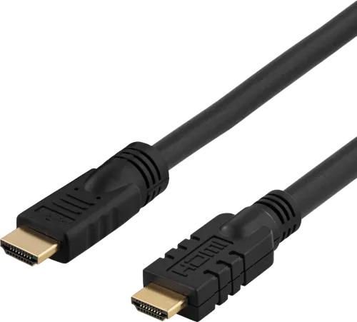 Deltaco Hdmi - Hdmi High Speed W/ Ethernet Active 10m Hdmi Svart