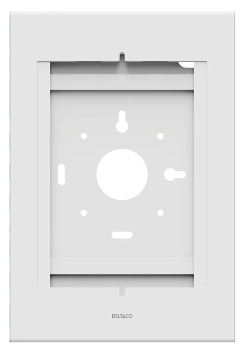 Deltaco Office Väggmonterbar Monteringsplatta För Surfplattor, Stöldskydd, Vit