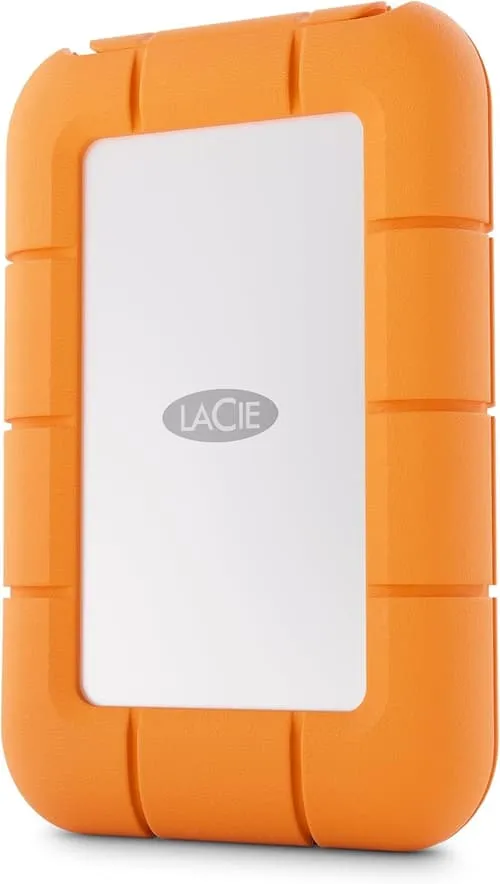 Lacie Mini Rugged Ssd 2tb Usb-c Grå, Orange