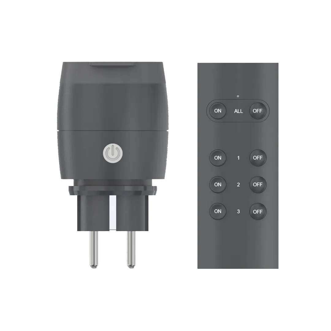 Smart outdoor outlet with remote control 433MHz