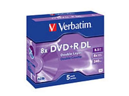 Verbatim Dvd+r Dl X 5 Dvd+r Dl 8.5gb 5pc(s)